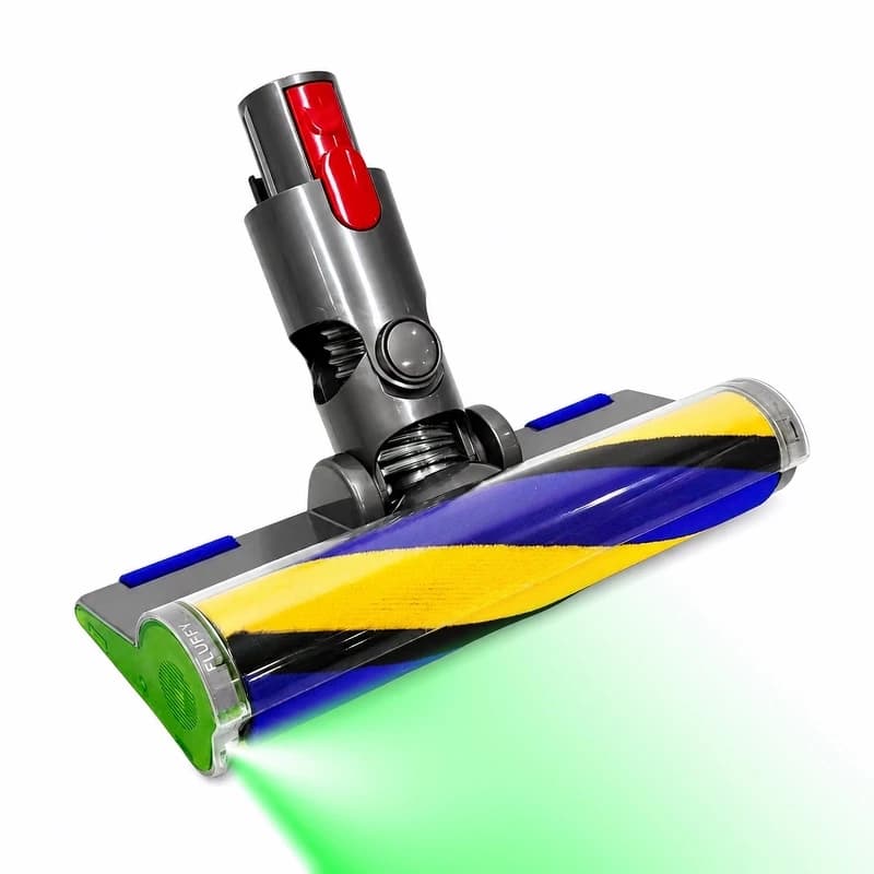 Soft Fluff Floor Cleaning Brush for Dyson V10 V11 V15 V8 V7 Vacuum Cleaner Replacement Parts LED Dust Display for Floor Cleaning