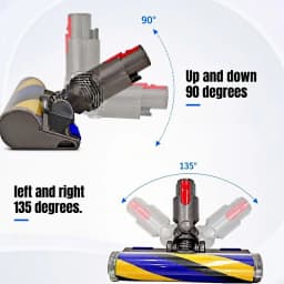 Soft Fluff Floor Cleaning Brush for Dyson V10 V11 V15 V8 V7 Vacuum Cleaner Replacement Parts LED Dust Display for Floor Cleaning