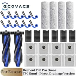 For Ecovacs Deebot T90 Pro Omni/T90 Omni Robot Vacuum Cleaner Parts Main Roller Side Brush Filter Mop Cloth Dust Bag Accessories