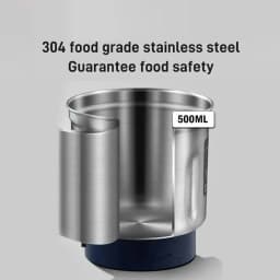 TINSOL Household Kitchen Stainless Steel Electric Coffee Bean Grinder 500 ml Large Capacity Multifunctional Bean Flour Grinder