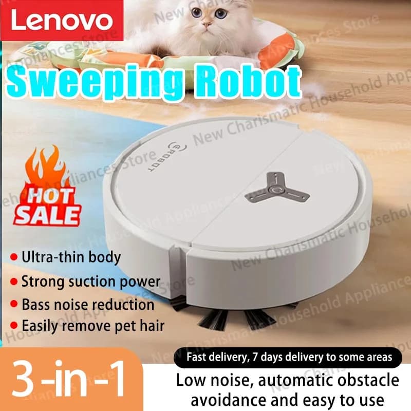 Lenovo Mini Sweeping Machine Smart Vacuum Cleaner Small Household Appliances Multi-function Intelligent Automatic Sweep Robot