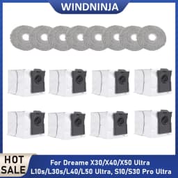 For Dreame X30/X40/X50 Ultra, L10s/L30s/L40/L50 Ultra, S10/S30 Pro Ultra Dust Bags Mop Cloths Sweeping Robot Vacuum Parts