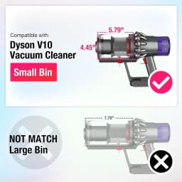 For Dyson V10 Animal Total /SV12 Clean Absolute, Upgraded Canister Dust Bucket & HEPA Filter, Not Suitable for V12