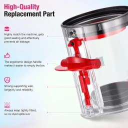 For Dyson V10 Animal Total /SV12 Clean Absolute, Upgraded Canister Dust Bucket & HEPA Filter, Not Suitable for V12