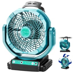 Cordless Oscillating Fan for Makita 18V Battery, 3-Speed Jobsite Industrial Camping Fan (Battery Not Included)