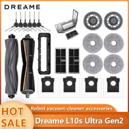 Dreame L10s Ultra Gen2 / L30s Ultra Robot Vacuum Cleaner Accessories Main Side Brush Mop Cloth Hepa Filter Dust Bag Spare Parts