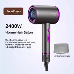 110000 Rpm High-Speed Hair Dryer 3d Blue Negative Ion Light Hair Care Silent Home Hair Salon Diffuser Hair Dryer 220V