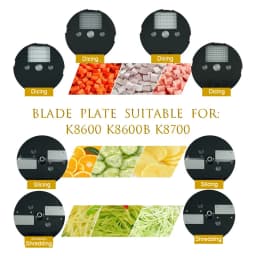 K8600B K8600 Multifunctional Vegetable Slicer Machine Accessories Full Size Slicing Shredding Dicing Blade Cleaning Brush