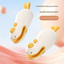 2 in 1 Mini Cute Duck Vacuum Rechargeable Bag Sealer for Freshness Portable Easy Use Kitchen Gadget