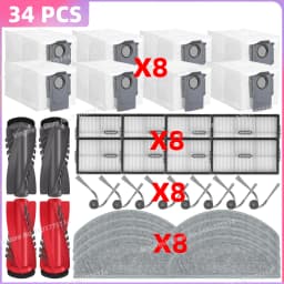Compatible For Roborock Saros 20 Sonic / S10 MaxV Ultra / S10 MaxV Ultra Steam Parts Main Roller Side Brush Filter Mop Cloth Bag