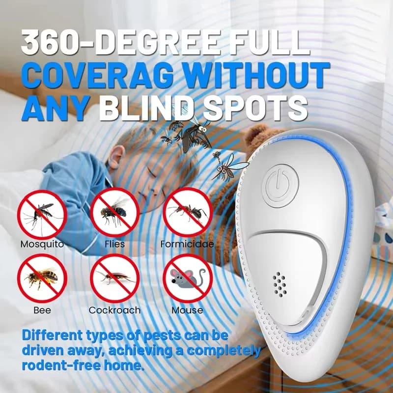 Intelligent Ultrasonic Pest Mouse Cockroach Mosquito Insect Repeller Essential Safe Summer High Power Pest Control Device
