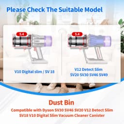 Dust Bin Replacement For Dyson V12 Detect Slim V10 Digital Slim SV18 SV20 V12 Slim Cordless Vacuum Cleaner Canister Parts