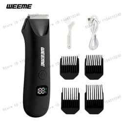 Body Hair & Pubic Hair Trimmer for Men & Women, Painless Electric Body & Bikini Shaver | Waterproof, Type-C Rechargeable Razor