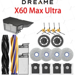 Dreame X60 Max Ultra Accessories Main Side Brush HEPA Filter Mop Cloths Dust Bag Vacuum Cleaner Replacement
