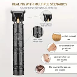 2026 T9 Electric Hair Clipper 0mm Bald Fade Professional USB Rechargeable Trimmer Portable Barber Shaver for Men Home Haircut
