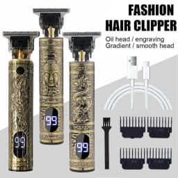 2026 T9 Electric Hair Clipper 0mm Bald Fade Professional USB Rechargeable Trimmer Portable Barber Shaver for Men Home Haircut