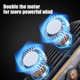 New Upgraded Dual Motor Portable Desk Fan Large Capacity Rechargeable Battery Fashion USB Cooling Fan Quiet Personal Fan for Off