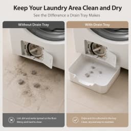 Washing Machine Drain Tray Universal Drain Funnel Proof Tray Front Load Washer Drip Catcher Base Water Collection Catch Trays