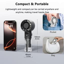 Portable Humidifier Fan Mini Mist Fan Rechargeable High Speed Handheld Turbo Fan Water Spray Mist Fan Outdoor Small Pocket Fan