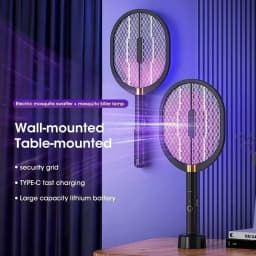 Rechargeable 3000V Electric Mosquito Swatter With UV Light Insect Killer for Indoor Outdoor Home Garden Camping Travel