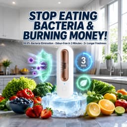 2 in 1 Rechargeable Fridge Deodorizer & Air Purifier Ozone Ion Sterilizer Extend Food Life Remove Odors for Car Home Closet