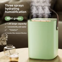 TINSOL 1.8L Three-Hole Spray Humidifier with Dual Filter USB Large Capacity Home/Dormitory/Bedroom/Office Night Light Humidifier