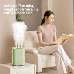 TINSOL 1.8L Three-Hole Spray Humidifier with Dual Filter USB Large Capacity Home/Dormitory/Bedroom/Office Night Light Humidifier