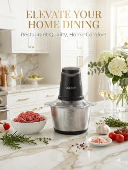 SOKANY7020 400W Electric Meat Grinder 2L 304 Stainless Steel Food Chopper 2‑Speed 4‑Blade Food Processor for Kitchen