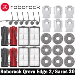 Roborock Qrevo Edge 2 / Q Revo Curv 2 Pro / Saros 20 Main Side Brush Mop Hepa Filter Dust Bag Robot Vacuum Cleaner Accessories