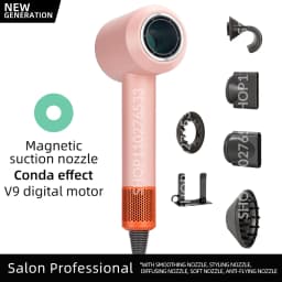 5 in 1 Electric Ionic Hair Dryer High Speed Bladeless HairDryer Negative Ion Professional 1.8M Super Leafless Hair Dryer