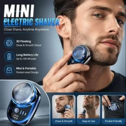 Lenovo Electric Shaver Portable Mini For Men Pocket Travel Razor Wireless Detachable Beard Trimmer Type‑C Fast Charging Digital