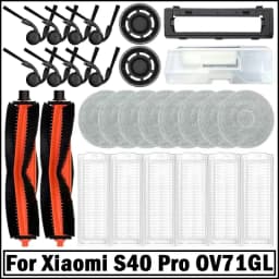 For Xiaomi S40 Pro / OV71GL Accessories Main Brush Side Brush Hepa Filter Mop Rag Cloth Replacement Spare Parts