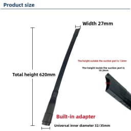 35mm-32mm Hose Vacuum Cleaner Adapter Replacement Port Durable Black Crevice Tool Accessories Kit Corner Flexible New