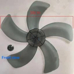 1Pc Five Leaves Fan Blade With Nut Cover Household Plastic Leave For Stand Fan Desk Fan General Replacement Accessories-New