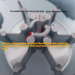 1Pc Five Leaves Fan Blade With Nut Cover Household Plastic Leave For Stand Fan Desk Fan General Replacement Accessories-New
