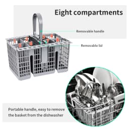 Replacement Dishwasher Cutlery Basket for Whirlpool Hotpoint Indesit Bauknecht Ikea OEM488000386607C00386607 C00257140 996738729