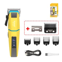 Kemei KM-2153 Professional Bold Hair Cut Machine 8000RPM Fade Blade 2000mAh LED Display 2-Speed 5W DC Motor Men's Hair Clipper