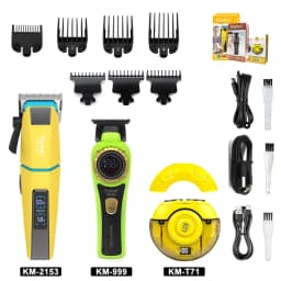 Kemei KM-2153 Professional Bold Hair Cut Machine 8000RPM Fade Blade 2000mAh LED Display 2-Speed 5W DC Motor Men's Hair Clipper