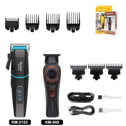 Kemei KM-2153 Professional Bold Hair Cut Machine 8000RPM Fade Blade 2000mAh LED Display 2-Speed 5W DC Motor Men's Hair Clipper