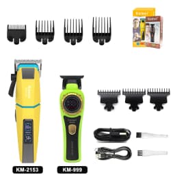 Kemei KM-2153 Professional Bold Hair Cut Machine 8000RPM Fade Blade 2000mAh LED Display 2-Speed 5W DC Motor Men's Hair Clipper