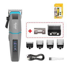 Kemei KM-2153 Professional Bold Hair Cut Machine 8000RPM Fade Blade 2000mAh LED Display 2-Speed 5W DC Motor Men's Hair Clipper