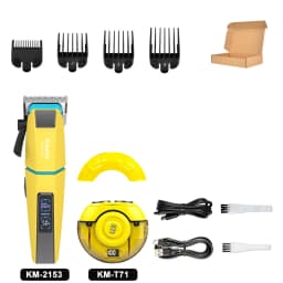 Kemei KM-2153 Professional Bold Hair Cut Machine 8000RPM Fade Blade 2000mAh LED Display 2-Speed 5W DC Motor Men's Hair Clipper