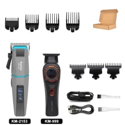 Kemei KM-2153 Professional Bold Hair Cut Machine 8000RPM Fade Blade 2000mAh LED Display 2-Speed 5W DC Motor Men's Hair Clipper