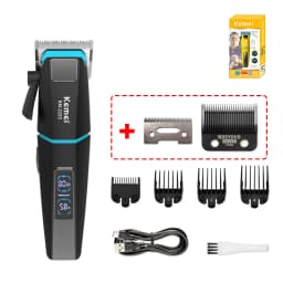 Kemei KM-2153 Professional Bold Hair Cut Machine 8000RPM Fade Blade 2000mAh LED Display 2-Speed 5W DC Motor Men's Hair Clipper