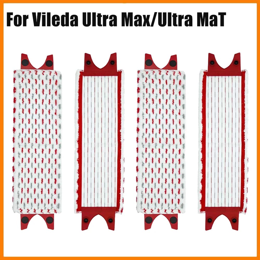 For Vileda UltraMax XL Reusable Flat Spin Mop Cloth Quick Drying Machine Washable Microfiber Floor Mop Pads Accessories51x14cm