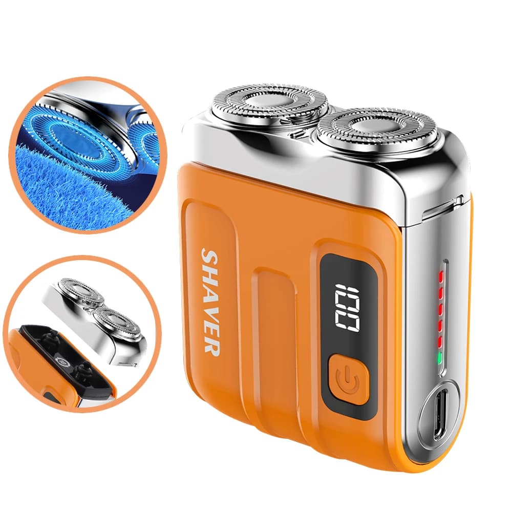 Mini Electric Shaver Mini Led Digital Display Men Rechargeable Type-c Charging Car Portable Shaver Men Women Home Razor
