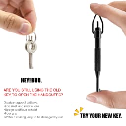 Rotating Release Tool, High Carbon Steel + Aluminum Alloy, with Key Ring, Universal for Most Standard Restraint Devices