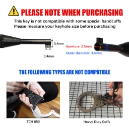 Rotating Release Tool, High Carbon Steel + Aluminum Alloy, with Key Ring, Universal for Most Standard Restraint Devices