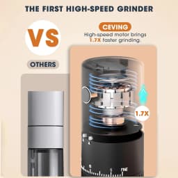 2026 New Upgrade Portable Electric Coffee Grinder with Ceramic Burr - 38 Adjustable Grind Settings - 1.8X Faster Grinding