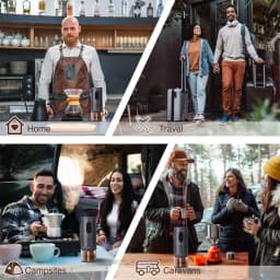 2026 New Upgrade Portable Electric Coffee Grinder with Ceramic Burr - 38 Adjustable Grind Settings - 1.8X Faster Grinding